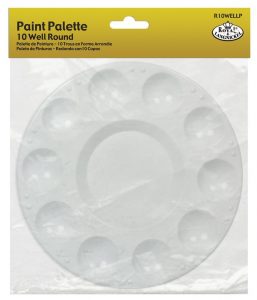 paleta redonda de pinturas de plastico materiales para manualidades