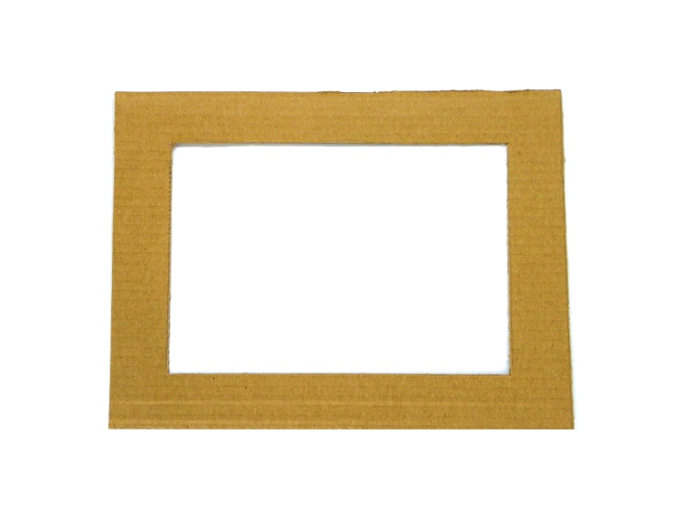 marco de carton para hacer portafotos con cuerda de yute