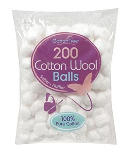 paquete con 200 bolas de algodon 100% natural