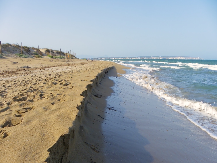 vista panoramica de la bahia de santa pola desde la playa del pinet