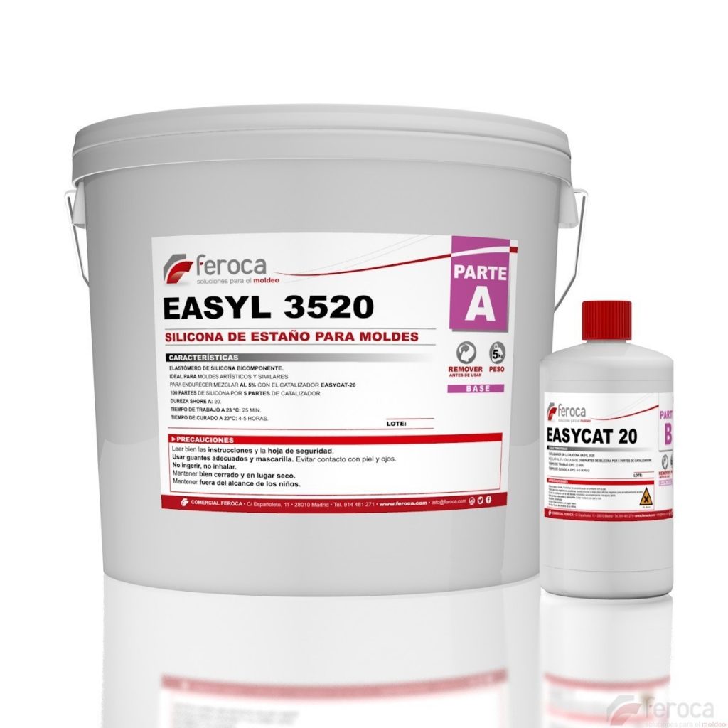 EASYL 3520 Base + Curing agent silicona de estaño para moldes