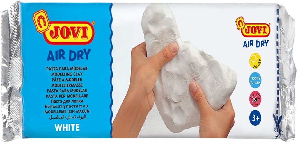 jovi air dry pasta para modelar color blanco 1 kilo