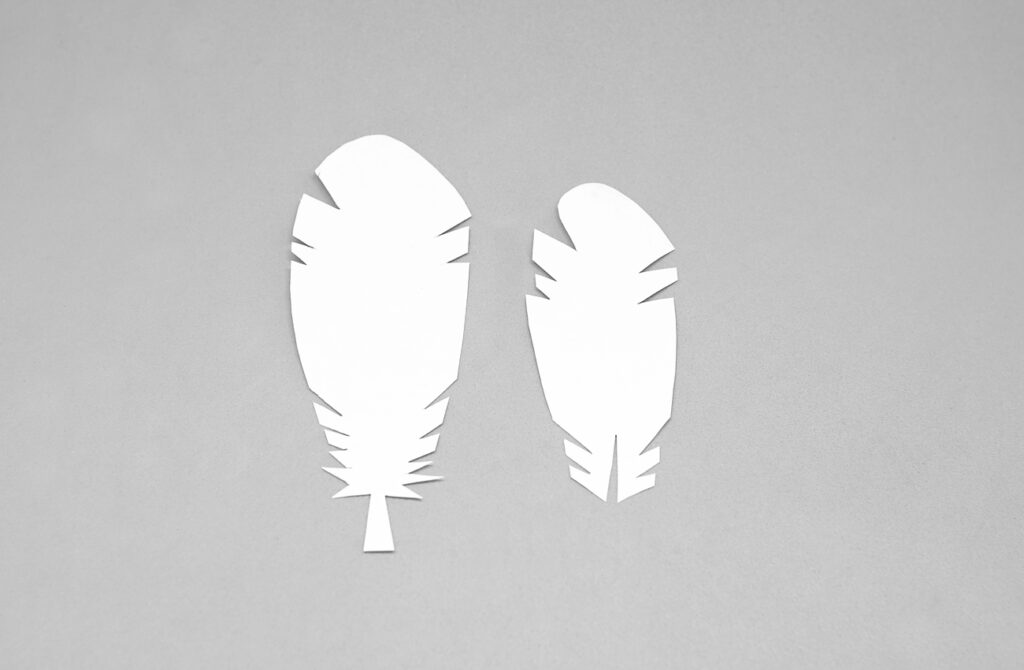 plantillas en papel de plumas