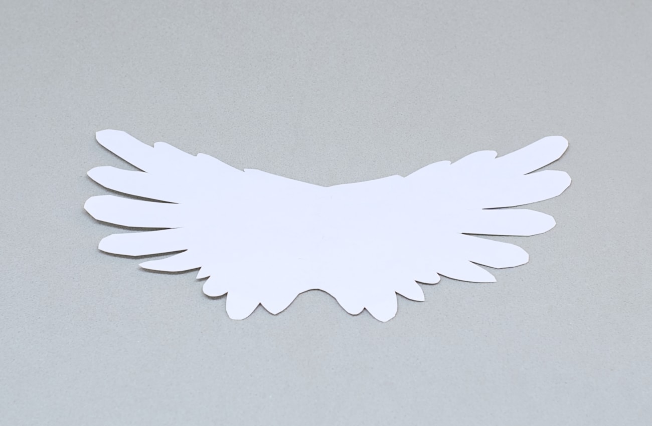 plantilla en papel de alas de angel
