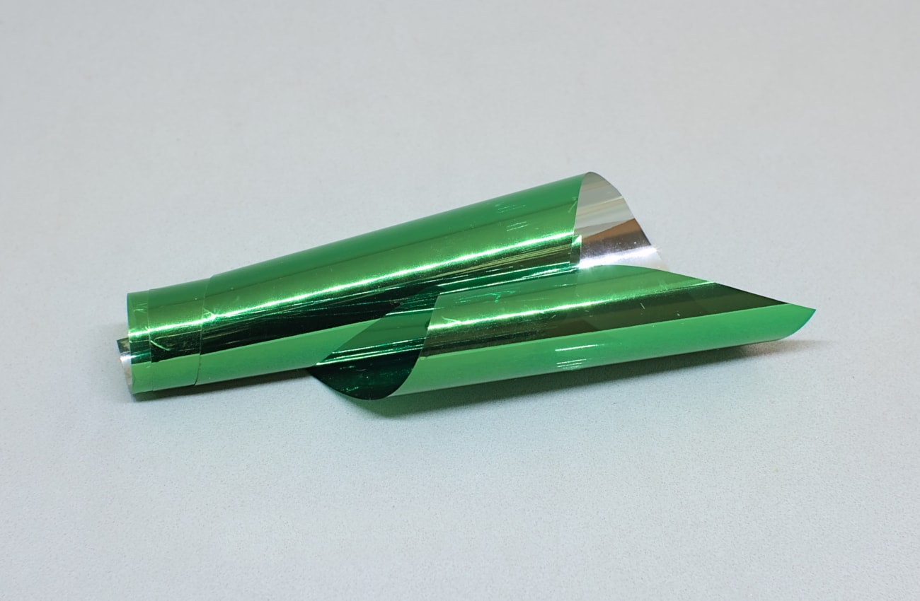papel metalizado de color verde