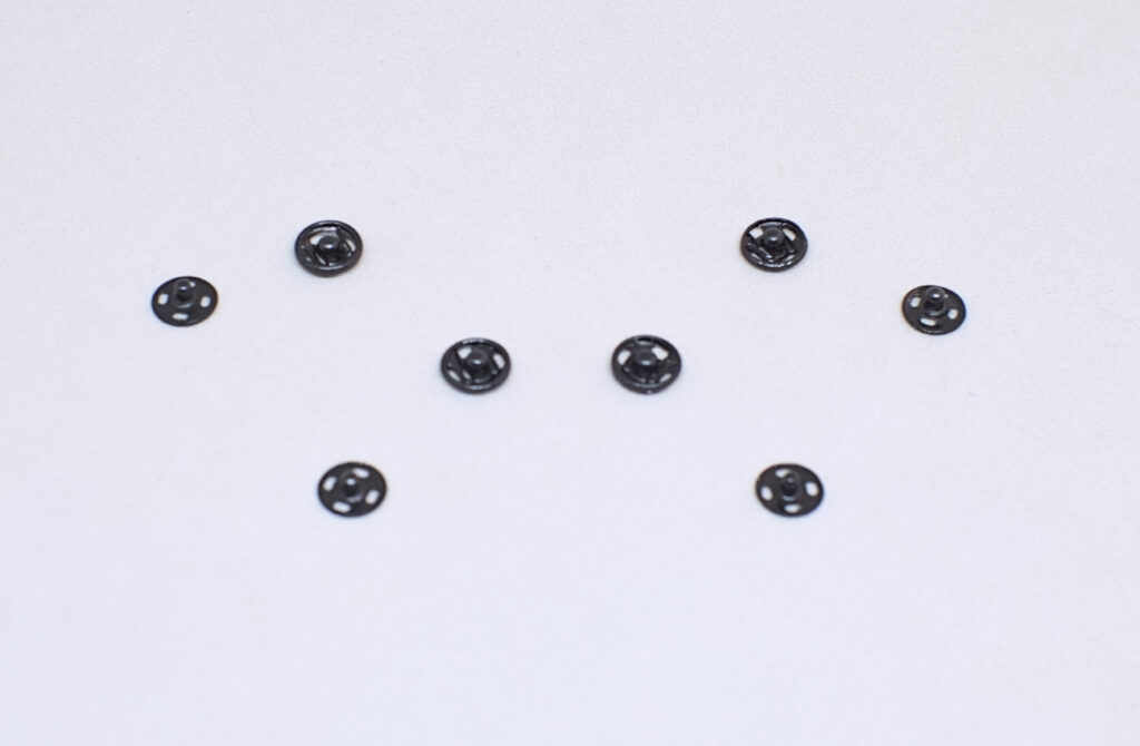 botones de presion metalicos color negro 8 mm