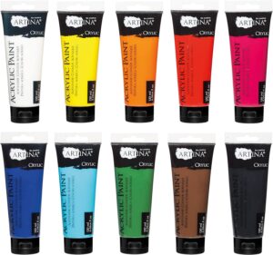 set de 10 pinturas acrílicas 120 ml