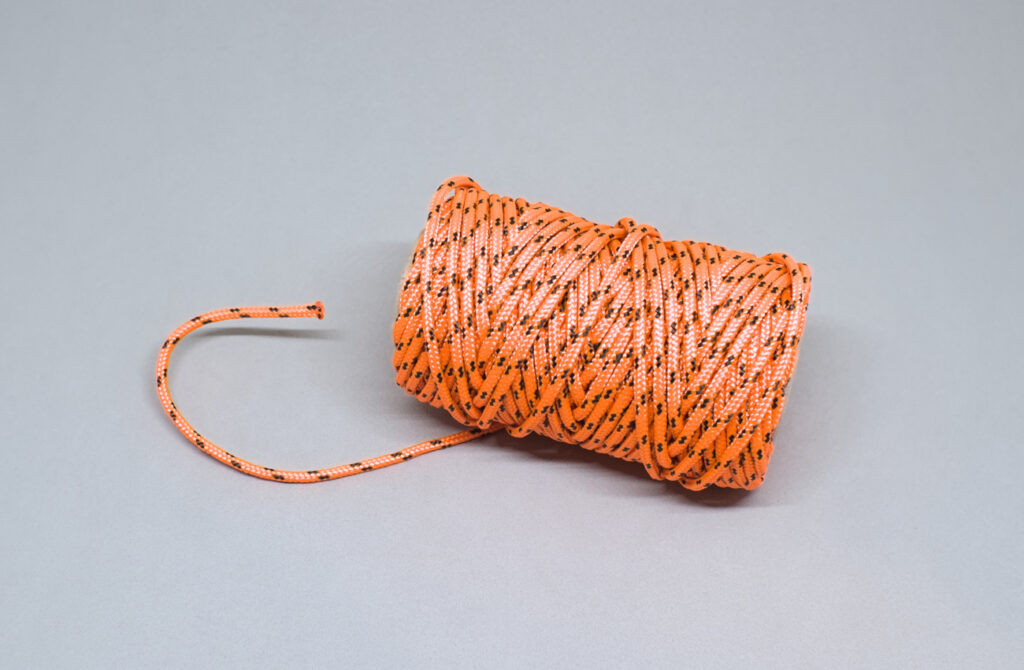 bobina de cuerda cordino 3 mm naranja fluor