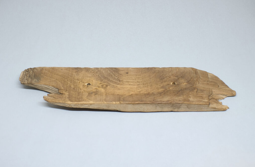 fragmento de madera de deriva envejizo con betun de judea