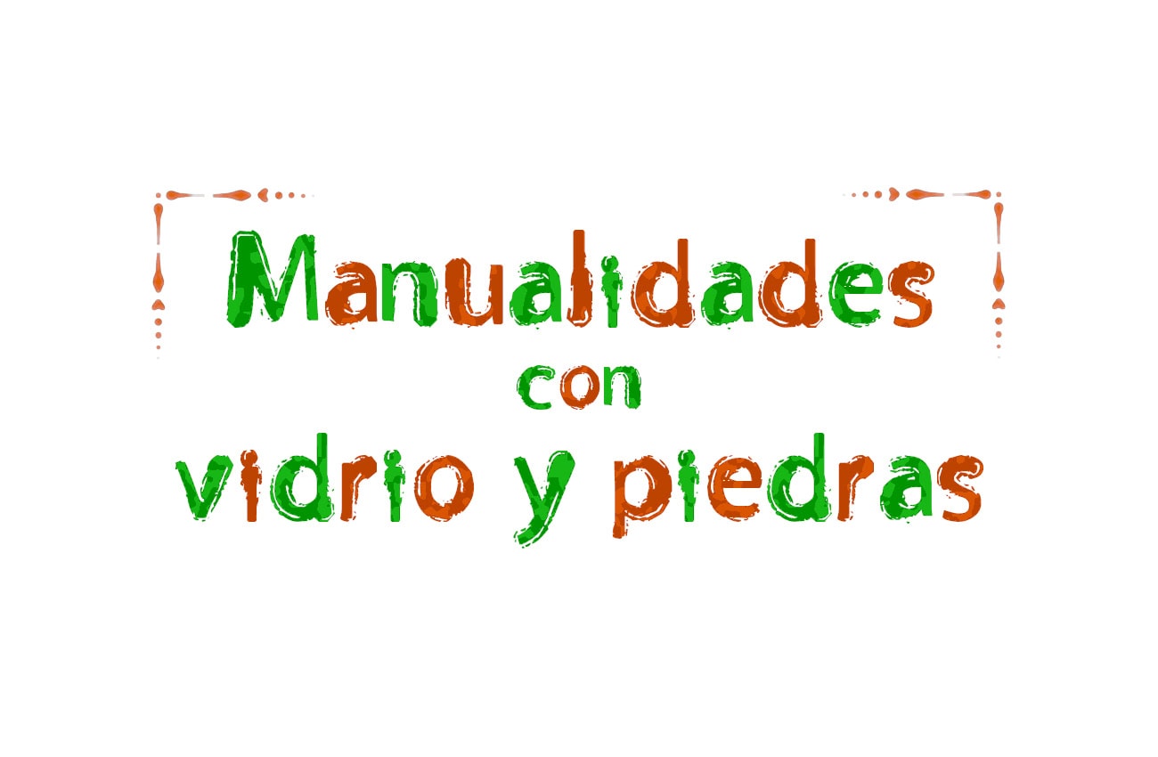 ideas de manualidades con vidrio y piedras