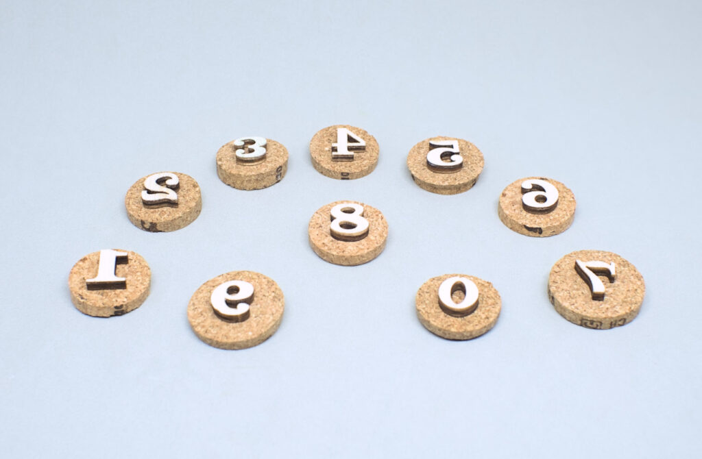 sellos caseros para estampar numeros