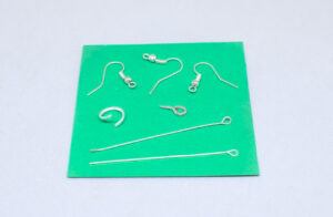 accesorios de metal plateados para hacer pendientes de bisuteria