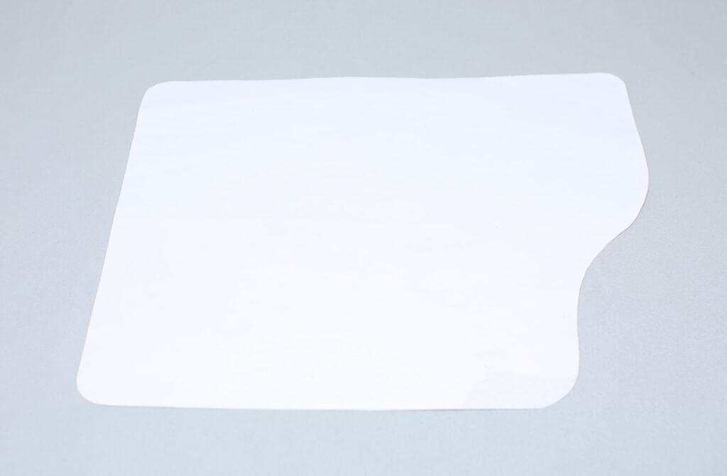 plantilla de papel con patron para estuche de gafas