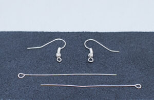 accesorios de metal plateado para pendientes