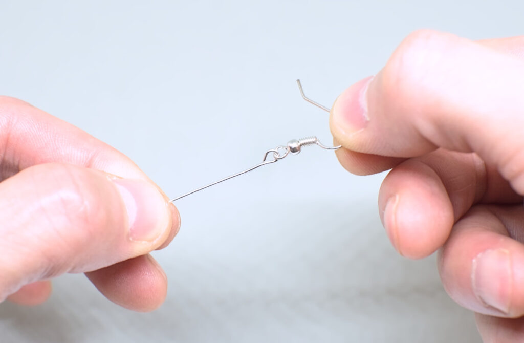 alfiler de ojo abierto con gancho para pendientes