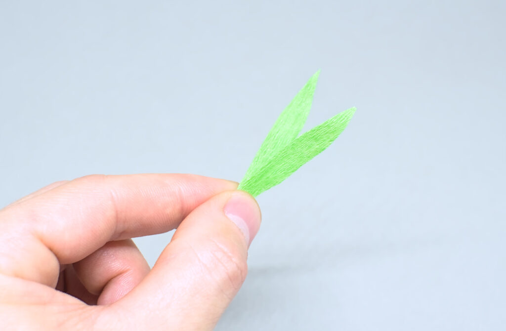 hojas simetrica de papel crespon para ramilletes de lavanda